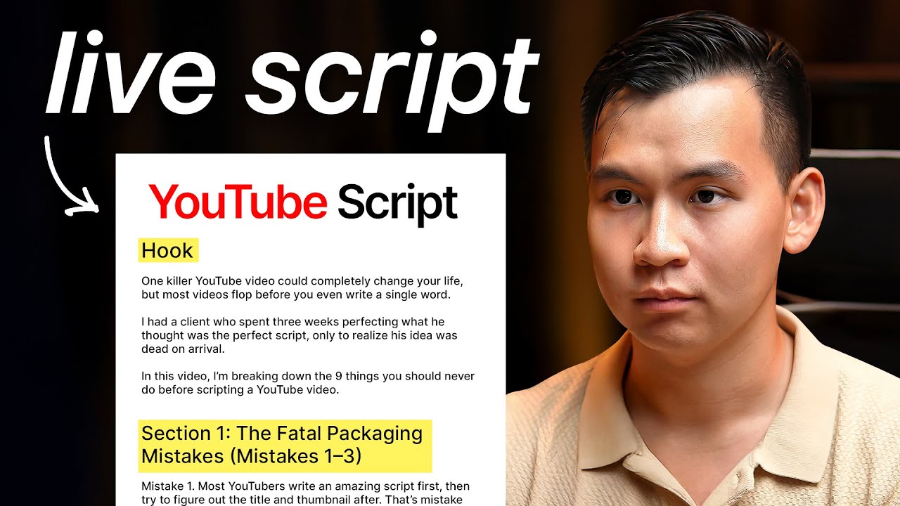 Watch me Write a Killer YouTube Script (With AI)