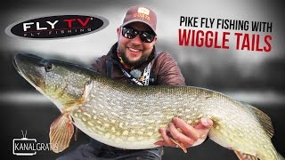 FLY TV  Pike Fly Fishing with Wiggle Tails