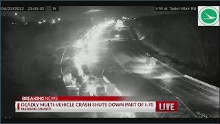 Crash shuts down part of I-70