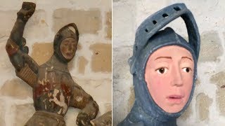 Botched restoration job leaves 16th century sculpture 'looking like cartoon'