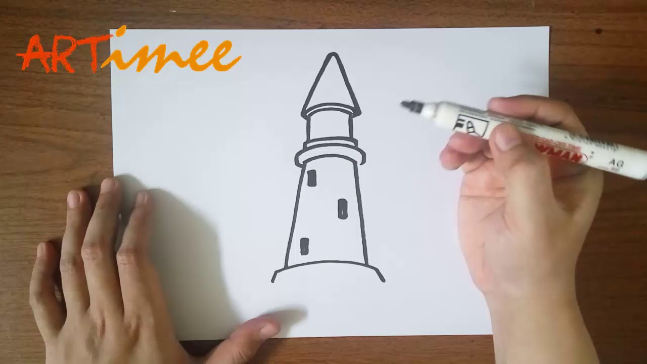 How to Draw a Lighthouse - YouTube