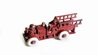 Hubley Ahrens Fox Cast Iron Fire Engine Truck Antique Toys