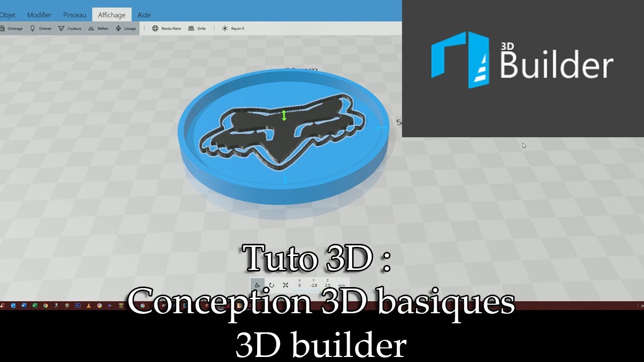Tutorial 3D Print : conceptions basiques 3D Builder - YouTube