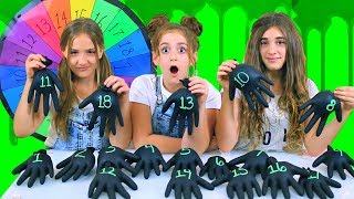 Mystery Wheel of Halloween Gloves Slime Challenge!