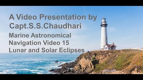 Marine Astro Video 15 Eclipses