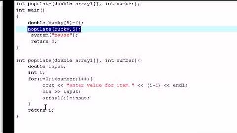 C++   Tutorial - 26 - Populating an Array with Functions.flv