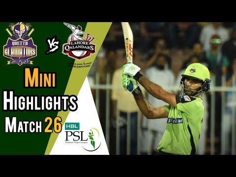 Short Highlights | Lahore Qalandars Vs Quetta Gladiators  | Match 26 | 14 March | HBL PSL 2018
