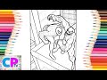 Spiderman vs Venom Coloring Pages,Frightening Fight on the Roof Betweet Spiderman and Venom