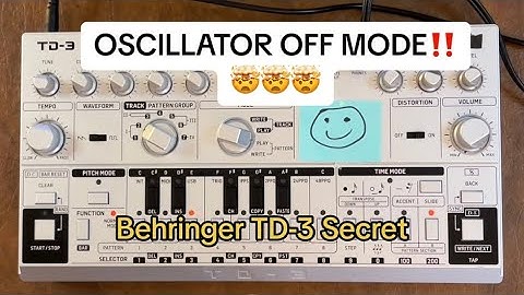 Behringer TD-3: SECRET OSCILLATOR OFF MODE 🤫👀 (I didn