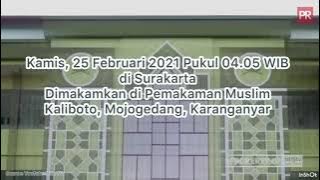 Pesan Terakhir Al-Ustad Ahmad Sukino Pimpinan Pusat MTA Surakarta Dalam Ahad Pagi 14 Februari 2021.