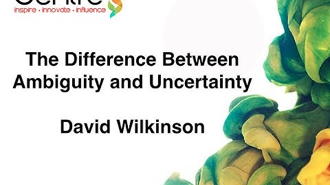 What is the difference between ambiguity and uncertainty?