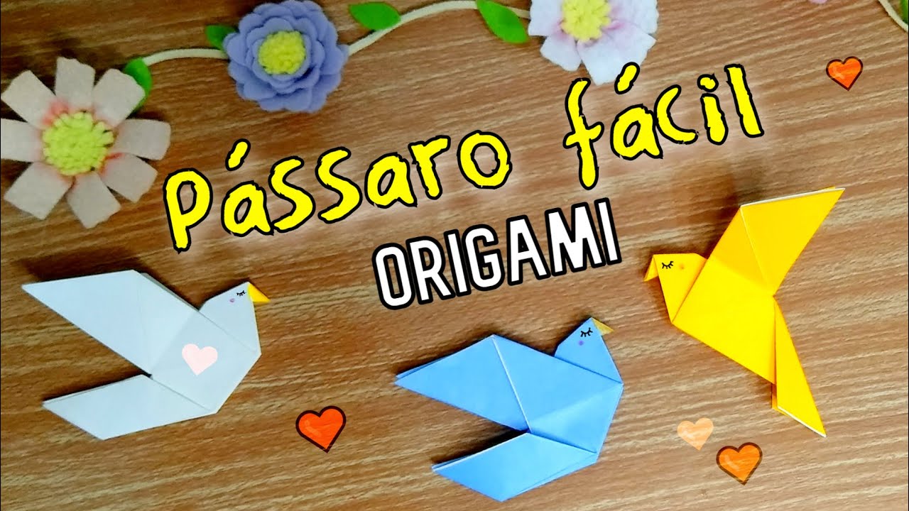 Como fazer Pássaro de Papel Origami YouTube