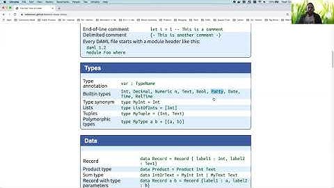 What are Types in Daml?