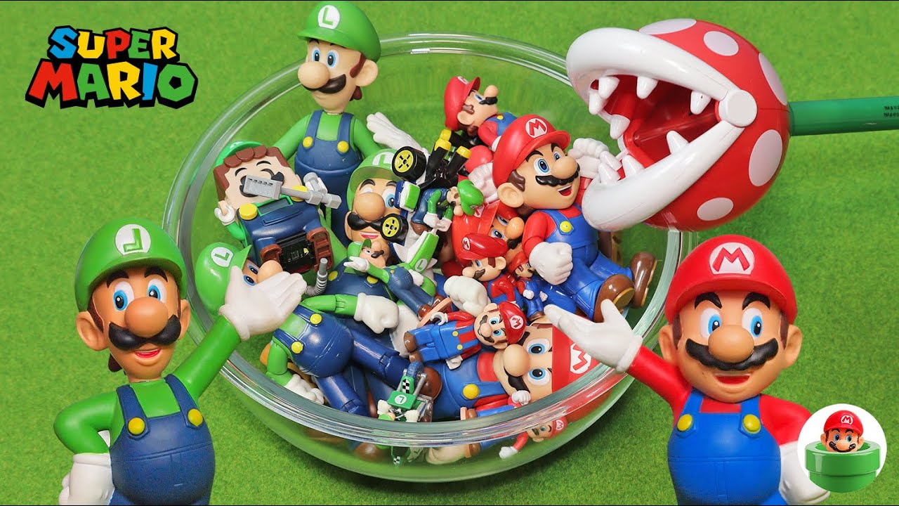 Весёлое знакомство с игрушками и сладостями Марио! В игре много Марио и Луиджи! Весёлое знакомств...