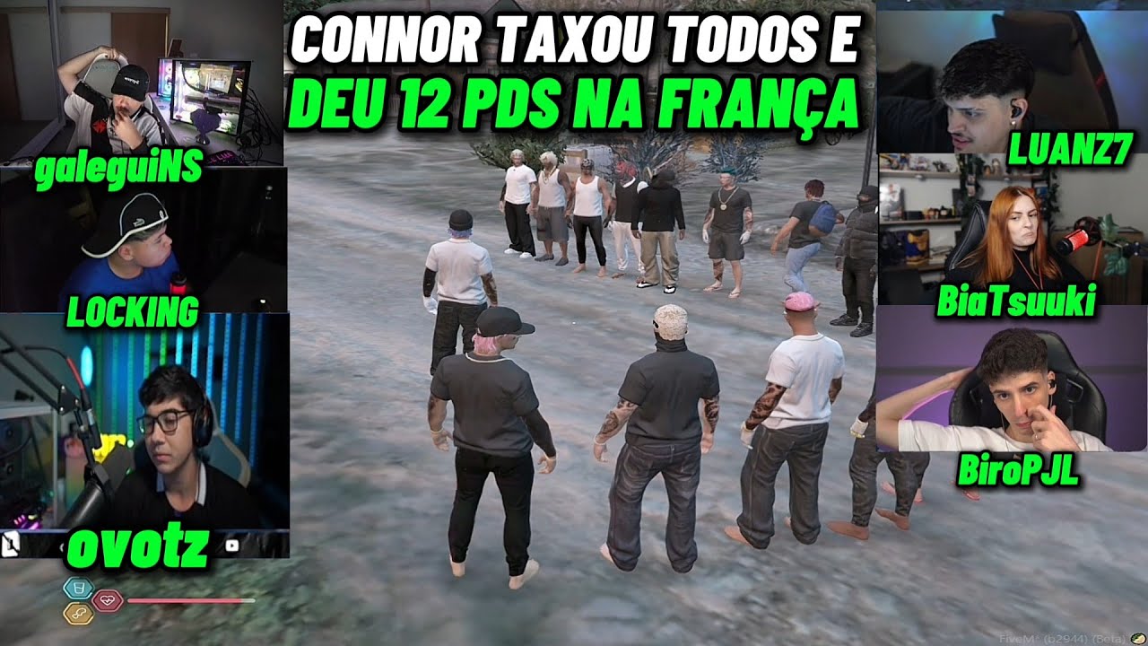REAÇÃO DOS STREAMERS DA FRANÇA COM CONNOR TAXANDO E FALANDO AS VERDADES NA CARA DELES E DANDO 12 PDS