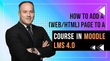 How To Add a (Web/HTML) Page Resource to a Course in Moodle LMS 4.0