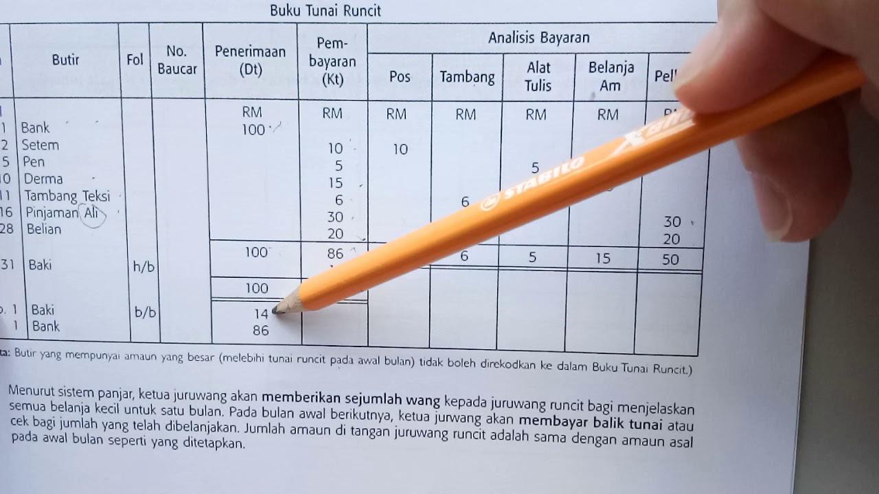 Buku tunai runcit format