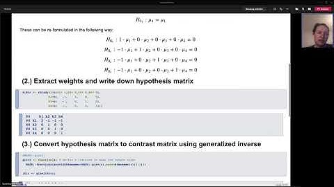 (2) Introduction to contrast coding: generalized inverse and hypothesis matrix