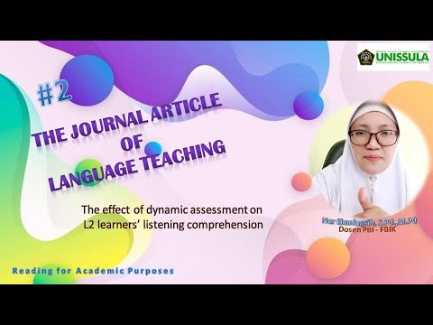 #2 || READING JOURNAL ARTICLE ON LANGUAGE TEACHING AND LEARNING