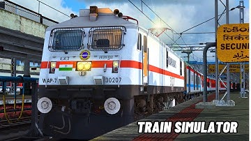 Indian Railways Train Simulator Pc Gameplay || Parallel Run + Overtake  || WAP 7 in Action