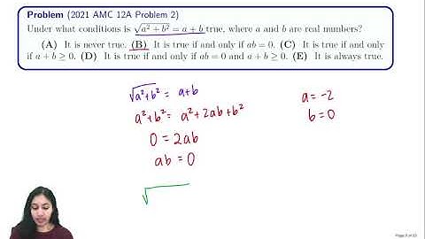 2021 AMC 12A #2 (Using logic and analyzing answer choices)
