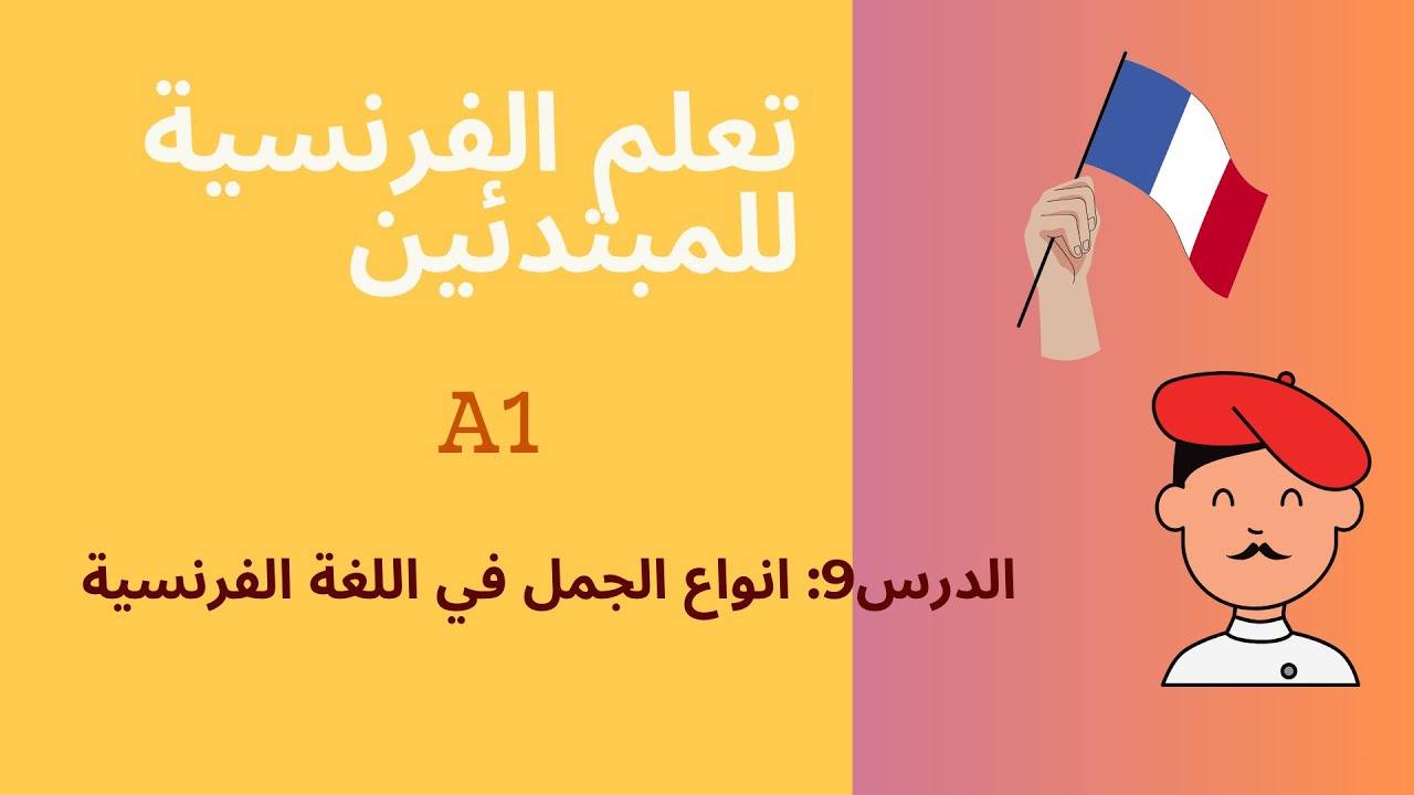 تعلم الفرنسية من الصفر مع ساريتا✅ الدرس9 🗒انواع الجمل🔰Leçon 9 🇫🇷✅Les Types De Phrases🇫🇷💯