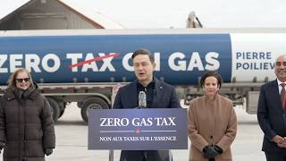 Conservative Leader Pierre Poilievre calls for suspension of all federal taxes on gasoline & Diesel