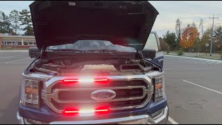 XRIDONSEN 2-in-1 30 inch 360 LED Grill Emergency Lights for Vehicles Firefighter Fire Trucks Grill