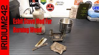 Esbit Stove Modified For Burning Wood