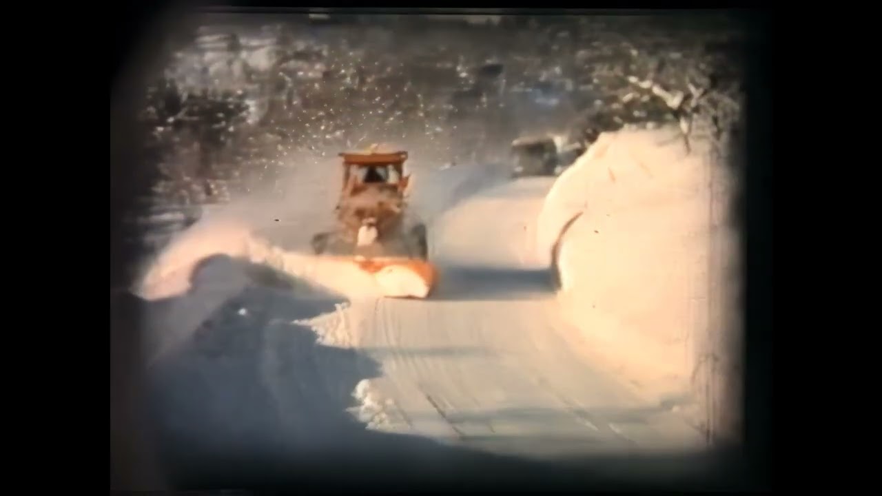 Brøyting 1967 Kvamskogen