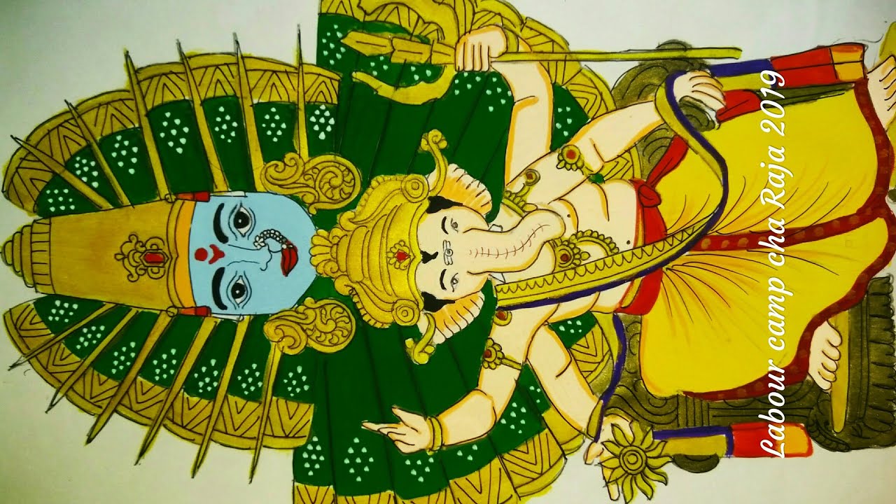 A Beautiful Drawing And Painting Of Lord Krishna Youtube