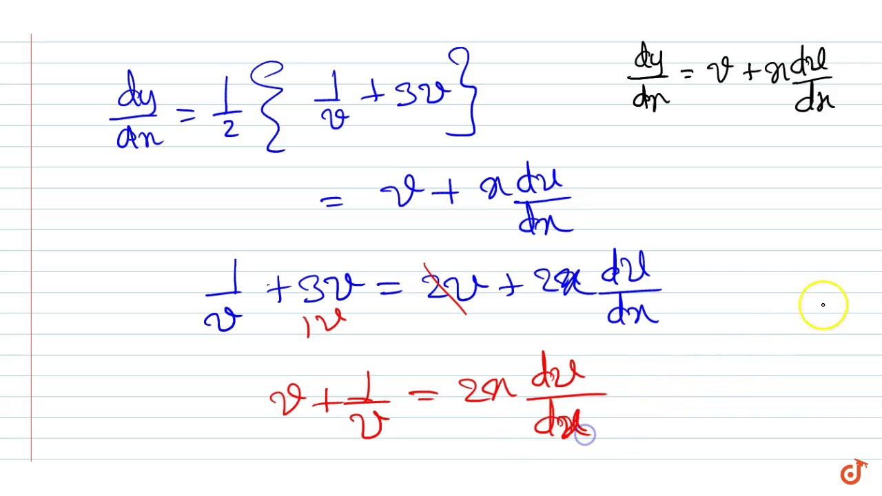 Solve Dy Dx X 2 3y 2 2xy Youtube Solve Dy Dx X 2 3y 2 2xy Youtube