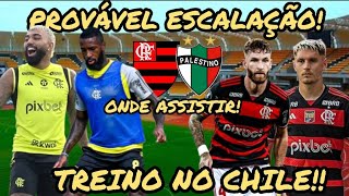 TREINO DO FLAMENGO NO CHILE! PROVÁVEL ESCALAÇÃO DO FLAMENGO X PALESTINO ONDE ASSISTIR AO VIVO!