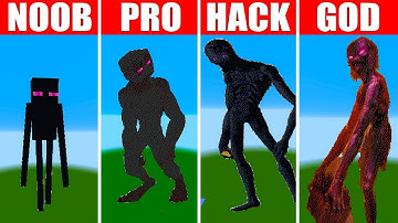Pixel Art (NOOB vs PRO vs HACKER vs GOD) Enderman in Minecraft