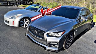 Infiniti Q50 3.7 POV Race Vs 350Z