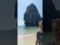 Travel to Railay Beach, Krabi. Beautiful Thailand scenery &amp; amazing limestone cliffs. #shorts