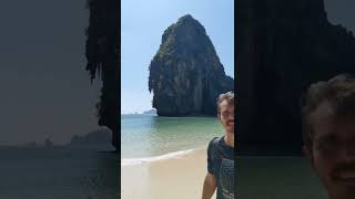 Travel to Railay Beach, Krabi. Beautiful Thailand scenery &amp; amazing limestone cliffs. #shorts