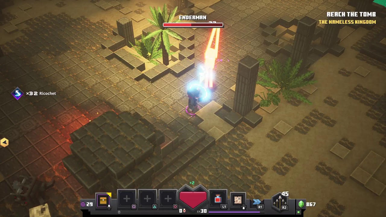 Minecraft dungeon no melee weapons rules in description