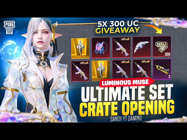 NEW LUMINOUS ULTIMATE SET M762 | 5 RP GIVEAWAY PUBG/BGMI  CRATE OPENING class=