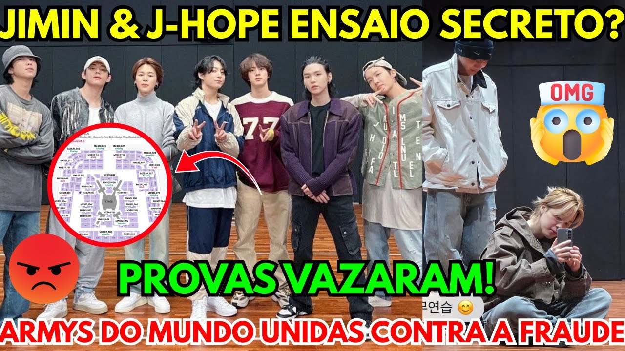 🔴Jimin e J-Hope flagrados de madrugada! Segredo anti-idade e o esquema da Ticketmaster revelados.