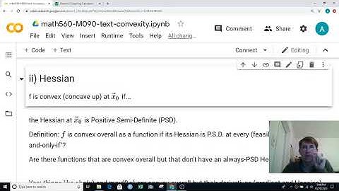 math560 m090 d ii convex functions and hessian