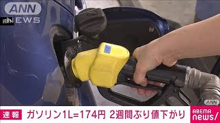 【速報】ガソリン価格　前週から0.1円下がり174.0円　(2022年4月13日)