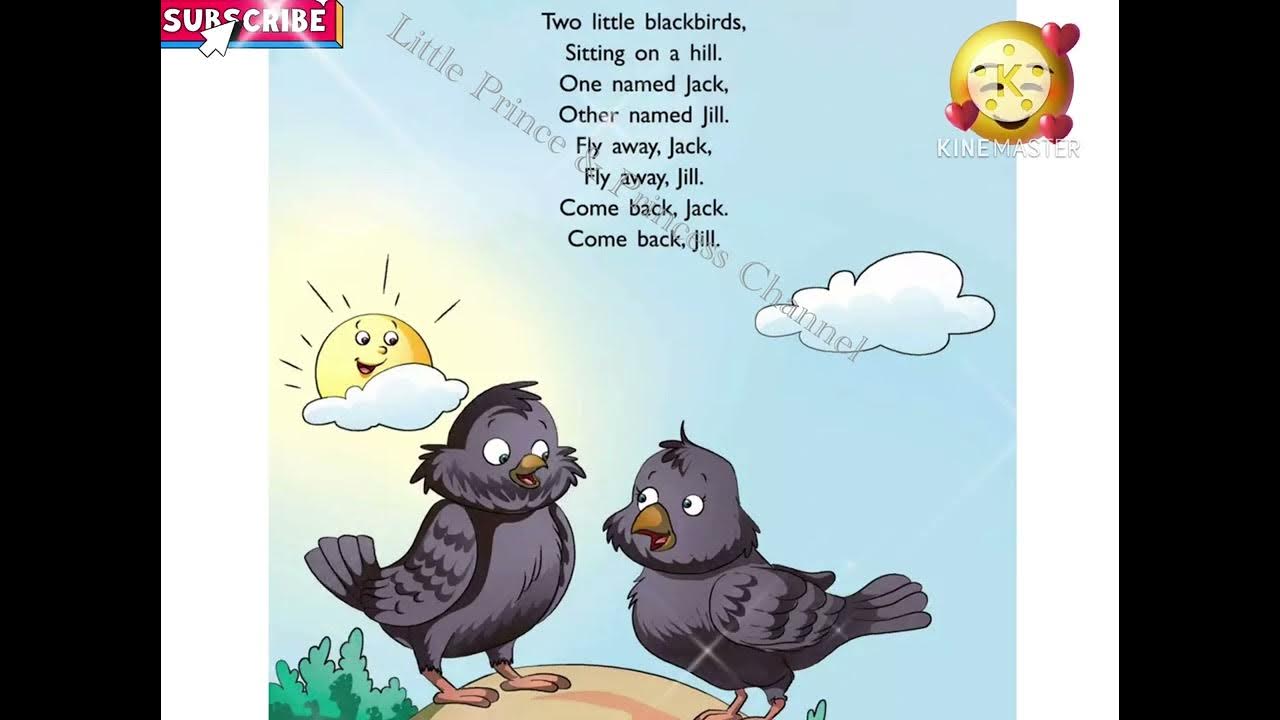 Two Little Blackbirds English Poem with Lyrics Nursery Rhymes