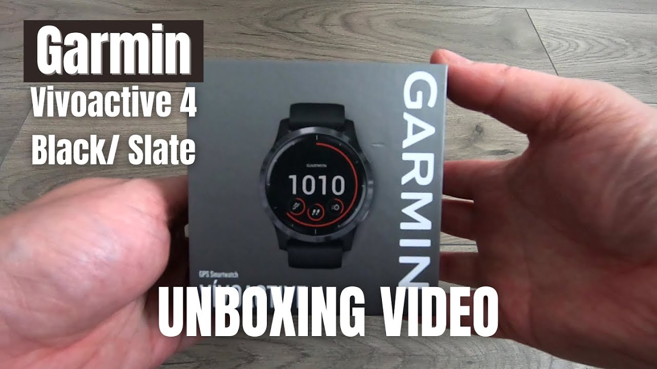 Unboxing a Garmin Vivoactive 4. (Black/ Slate)