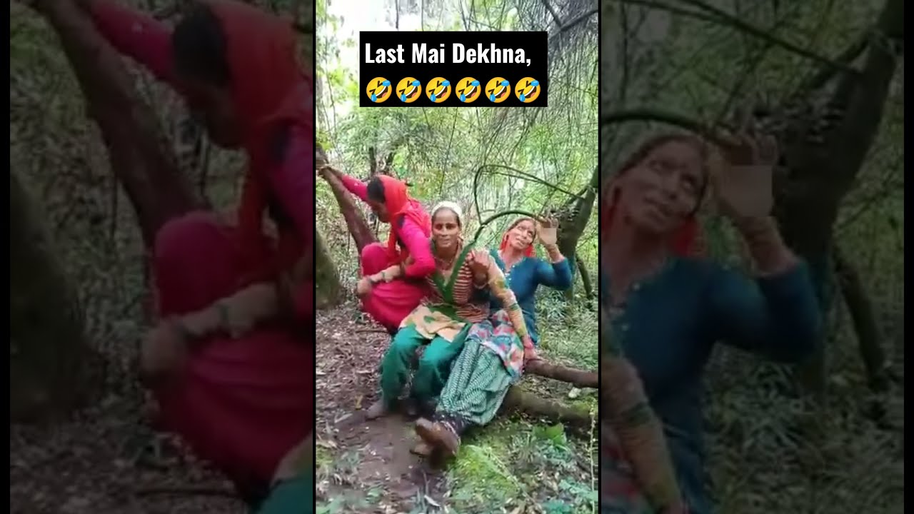 Funny Video  Lal Dupatta Uad Gya Re  Last Scene Very funnny   Pahadi Womens Fully Masti comedy