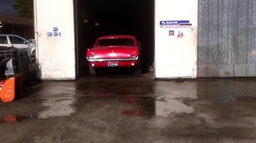 Ford Mustang 1966. First drive, open headers.