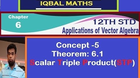 TN 12TH STD MATHS CONCEPT-5 THEOREM 6.1  CHAPTER 6 APPLICATIONS OF VECTOR ALGEBRA
