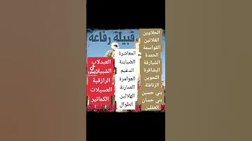 قبائل رفاعه الكبرى 1 