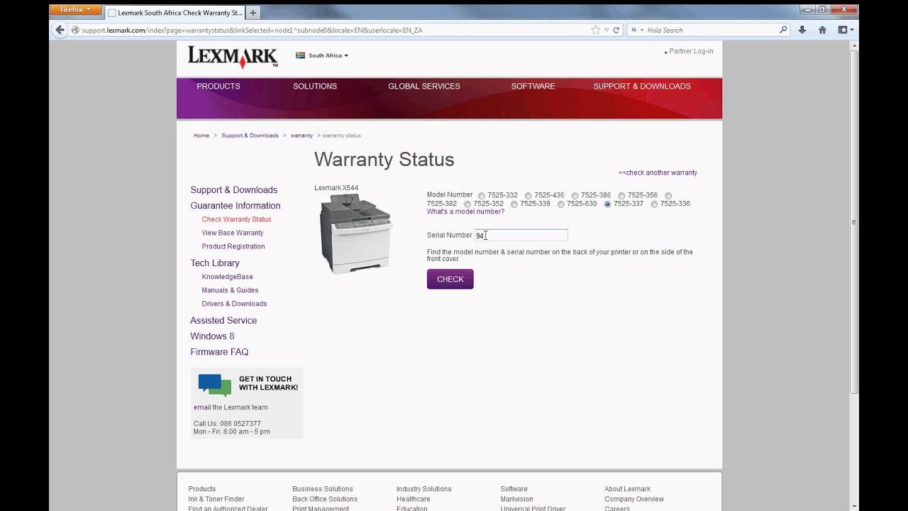 kaste støv i øjnene Forkortelse Forskelle How to Check if your Lexmark printer is still under Warranty - YouTube