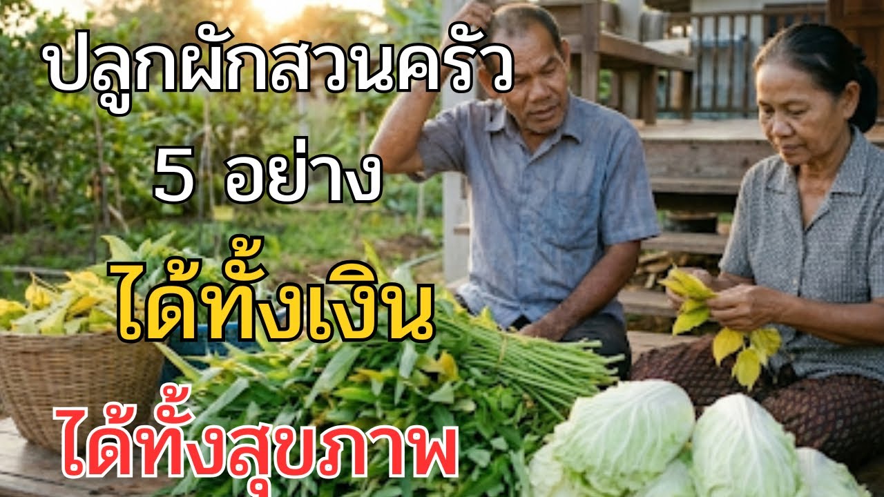 ปลูกผักสวนครัว5 อย่าง ได้ทั้งเงิน ได้ทั้งสุขภาพ 